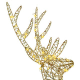 Renna 3D con 140 LED Bianco caldo 128 cm PET