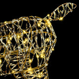 Renna 3D con 140 LED Bianco caldo 128 cm PET