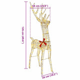 Renna 3D con 140 LED Bianco caldo 128 cm PET