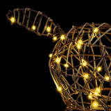 Renna 3D con 140 LED Bianco caldo 128 cm Rattan