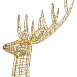Renna 3D con 250 LED Bianco caldo 180 cm PET