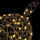 Renna 3D con 250 LED Bianco caldo 180 cm Rattan