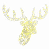 Testa di Renna con 140 LED Bianco caldo 60 cm Acrilico