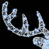 Testa di Renna con 140 LED Bianco freddo 60 cm Acrilico