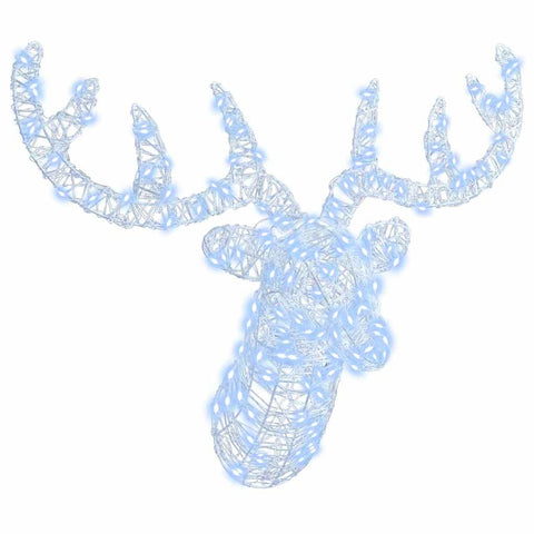 Testa di Renna con 140 LED Bianco freddo 60 cm Acrilico