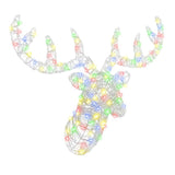 Testa di Renna con 140 LED colorato 60 cm Acrilico