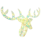 Slitta trainata da renna con 140 LED Bianco caldo 60 cm PET