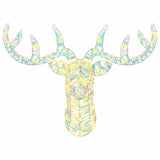 Slitta trainata da renna con 140 LED Bianco caldo 60 cm PET