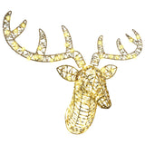 Slitta trainata da renna con 140 LED Bianco caldo 60 cm PET