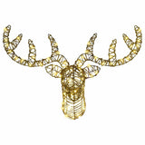 Slitta trainata da renna con 140 LED Bianco caldo 60 cm Rattan