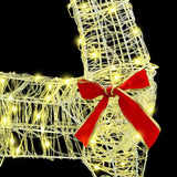 Slitta trainata da renna Bianco caldo 70 x 26 x 128.5 cm