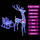 Slitta trainata da renna Blu 70 x 26 x 128.5 cm Acrilico