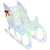 Slitta trainata da renna colorato 70 x 26 x 128.5 cm Acrilico