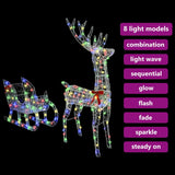 Slitta trainata da renna colorato 70 x 26 x 128.5 cm Acrilico