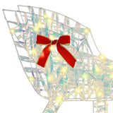 Slitta trainata da renna Bianco caldo 70 x 26 x 128.5 cm PET