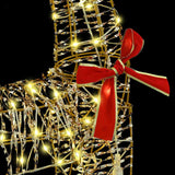 Slitta trainata da renna Bianco caldo 70 x 26 x 128.5 cm PET