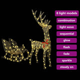 Slitta trainata da renna Bianco caldo 70 x 26 x 128.5 cm PET