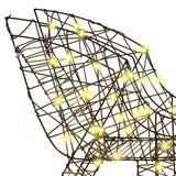 Slitta trainata da renna Bianco caldo 70 x 26 x 128.5 cm Rattan