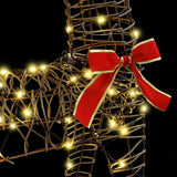 Slitta trainata da renna Bianco caldo 70 x 26 x 128.5 cm Rattan