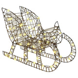 Slitta trainata da renna Bianco caldo 70 x 26 x 128.5 cm Rattan