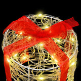 Decorazione Scatola Regalo 3 pcs Bianco caldo 20 x 20 x 21 cm