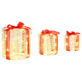 Decorazione Scatola Regalo 3 pcs Bianco caldo 20 x 20 x 21 cm