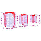 Decorazione Scatola Regalo 3 pcs Bianco freddo 20 x 20 x 21 cm