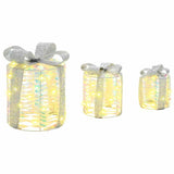 Decorazione Scatola Regalo con 60 LED 3 pcs Bianco caldo PET