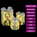 Decorazione Scatola Regalo con 60 LED 3 pcs Bianco caldo PET