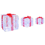 Scatola Regalo 3 pcs Bianco freddo 20 x 20 x 20 cm Acrilico