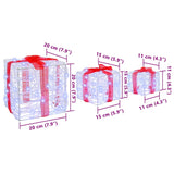 Scatola Regalo 3 pcs Bianco freddo 20 x 20 x 20 cm Acrilico