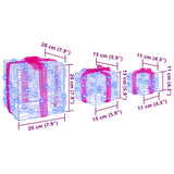 Scatola Regalo con 60 LED 3 pcs Blu 20 x 20 x 20 cm Acrilico