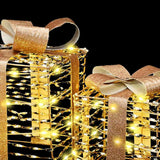 Scatola Regalo 3 pcs Bianco caldo 20 x 20 x 20 cm PET