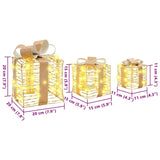 Scatola Regalo 3 pcs Bianco caldo 20 x 20 x 20 cm PET