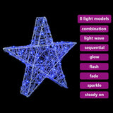 Stella 3D con 50 LED Blu 55 x 53.5 x 10 cm Acrilico