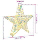 Stella 3D con 50 LED Bianco caldo 55 x 52.5 x 9 cm PET