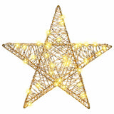 Stella 3D con 50 LED Bianco caldo 55 x 52.5 x 9 cm PET