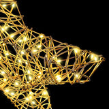 Stella 3D con 50 LED Bianco caldo 55 x 52.5 x 9 cm Rattan