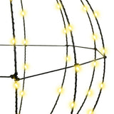 Palla con 192 LED Bianco caldo 60 cm Metallo
