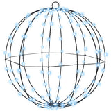 Palla con 192 LED 2 pcs Bianco freddo 40 cm Metallo