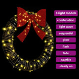 Ghirlanda con 80 LED Bianco caldo 90 cm Rattan