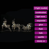 Renne LED con 60 LED 3 pcs Bianco caldo PET