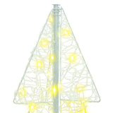 Albero di Natale con 100 LED Bianco caldo 120 cm Acrilico