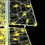 Albero di Natale con 100 LED Bianco caldo 120 cm Acrilico