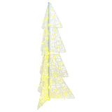 Albero di Natale con 100 LED Bianco caldo 120 cm Acrilico