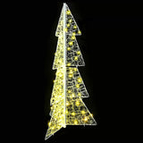 Albero di Natale con 100 LED Bianco caldo 120 cm Acrilico