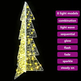 Albero di Natale con 100 LED Bianco caldo 120 cm Acrilico