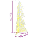 Albero di Natale con 100 LED Bianco caldo 120 cm Acrilico