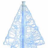 Albero di Natale con 100 LED Bianco Freddo 120 cm Acrilico