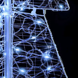 Albero di Natale con 100 LED Bianco Freddo 120 cm Acrilico